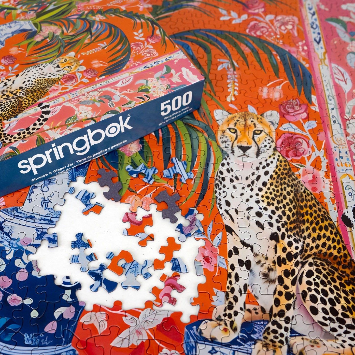Springbok Cheetah & Ginger Jar 500 Piece Jigsaw Puzzle for Adults