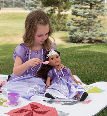 Little Adventures Amulet Princess Doll Dress - Doll Not Included - Machine Washable Child Pretend Play and Party Doll Clothes with No Glitter