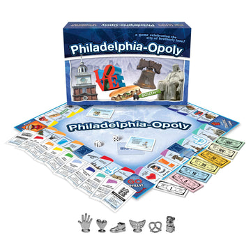 Late for the Sky Philadelphia-Opoly Board Game - Philadelphia Property Trading Game for 2-6 Players, Family City Edition with Landmarks