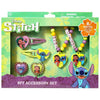 LUV HER Disney Stitch Girls BFF 6 Piece Toy Jewelry Box Set with 2 Rings, 2 Bead Bracelets and Snap Hair Clips Ages 3+