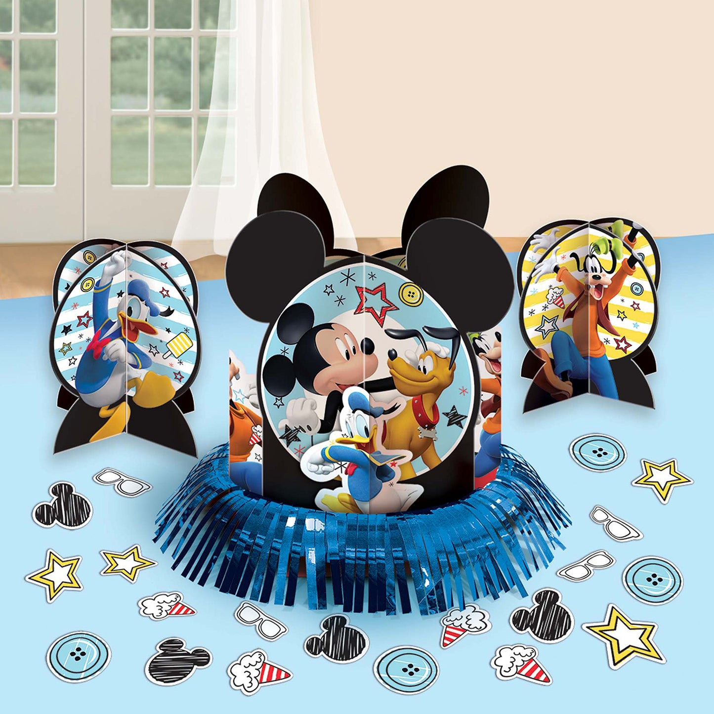 Amscan Mickey Mouse Party Supplies On The Go Table Decorating Kit