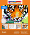 Huge Mosaic Puzzle Poster Kits | Group Project | No Mess Paint by Sticker | Stay at Home Activity | Classroom | One Sticker at a Time! | Large Tiger |