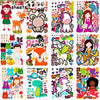 100 Pack DIY Make Your Own Animal Face Stickers - 25 Designs, Funny Mermaid Princess Prince Face Stickers for Kids, Party & Festival Favor, School