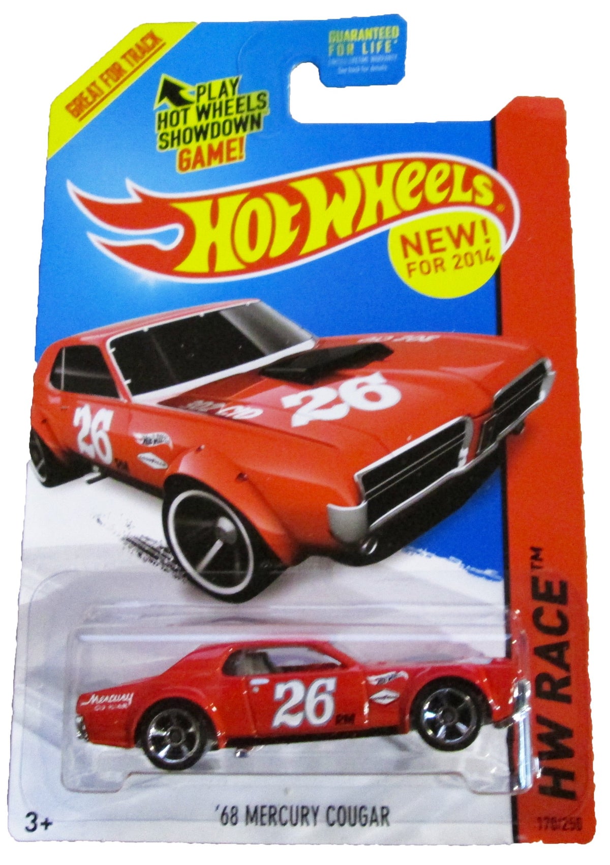 Mattel Hot Wheels - 2014 HW Race - Track Aces - '68 Mercury Cougar (red)