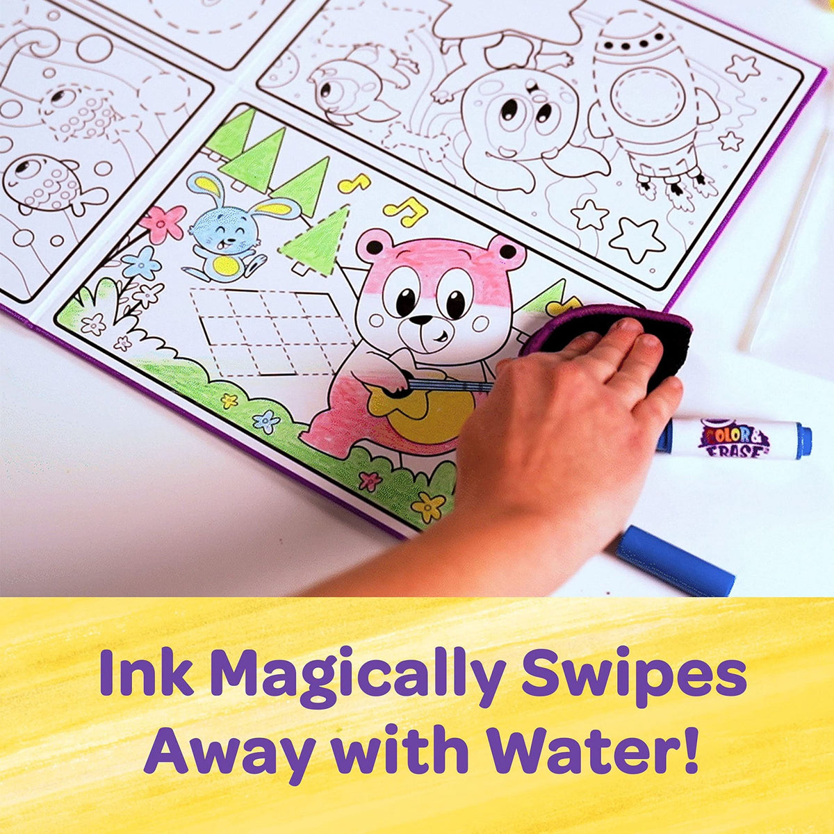 Crayola Color and Erase Reusable Activity Board, Gift for Kids, Ages 3, 4, 5, 6