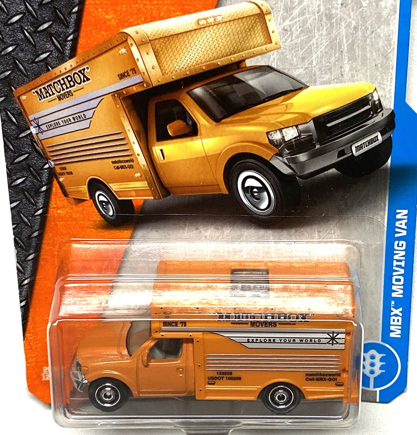 Matchbox 2017 MBX Adventure City Moving Van 28/125, Orange