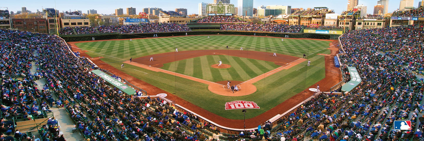 MasterPieces MLB Chicago Cubs Stadium Panoramic Jigsaw Puzzle, Wrigley Field, The Friendly Confines, 1000 Pieces