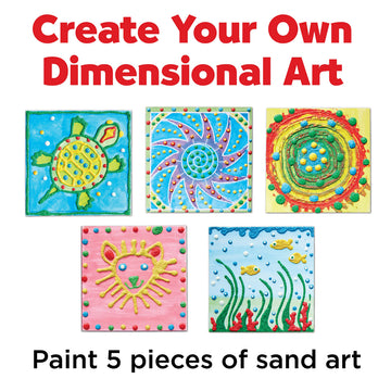 Faber-Castell 3D Sand Painting Kit for Kids: Create 5 Sand Art Pictures, DIY Arts and Crafts for Kids, Art Projects and Gifts for Girls and Boys (Ages