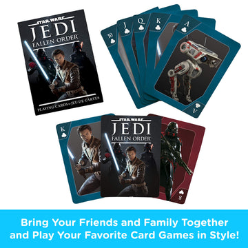 AQUARIUS Star Wars Playing Cards - Jedi Fallen Order Deck of Cards for Your Favorite Card Games - Officially Licensed Star Wars Merchandise