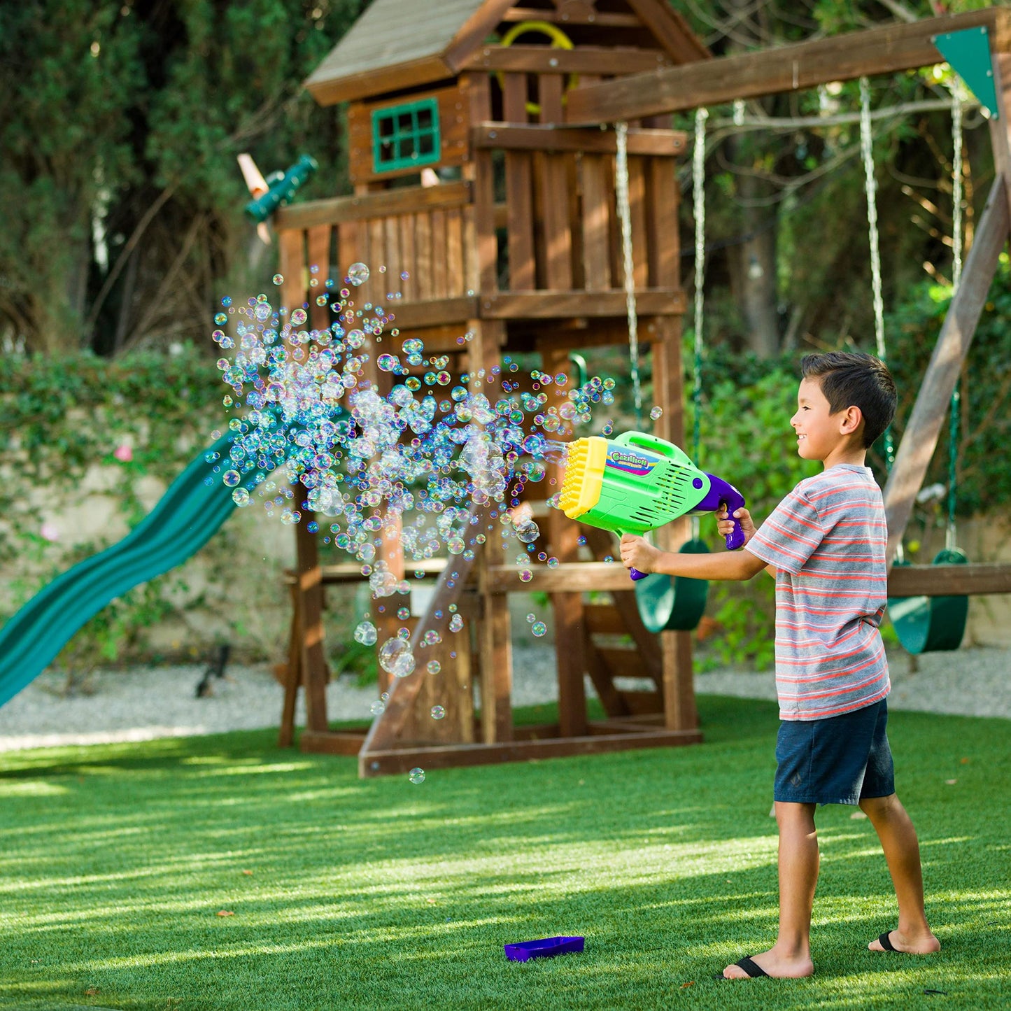 Gazillion Stormin' Bubble Baster Bubble Toy - Instant Bubble Creation - Outdoor Toy for Kids - 11 oz. Bubble Solution Included - Ages 3+