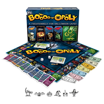 Late for the Sky Boooo-opoly Spooky Family Board Game, Halloween Party Fun for Kids & Adults, Ages 8+, 2-6 Players, Ghost-Themed Property Trading Game