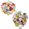 Conquest Journals Friends Sticker Bundle, 100 Unique Stickers, Officially Licensed, Waterproof, UV and Scratch Resistant