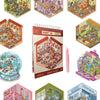 3D Sticker Scene Book - Reusable Stickers Scenes for Adults & Kids, 15 Sets Miniature Scene Sticker Book with Tweezer, Cozy Room Stickers, Portable