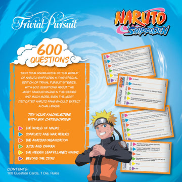 Trivial Pursuit: Naruto, Quick Play Edition Game, Test Your Knowledge with 600 Questions in 6 Categories Including The World of Ninjas, Akatsuki