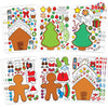 JOYIN 36 Pcs Christmas Make-a-face Sticker Sheets Make Your Own Xmas Cute Stickers with Gingerbread and Tree Sticker Series Design for Kids Party