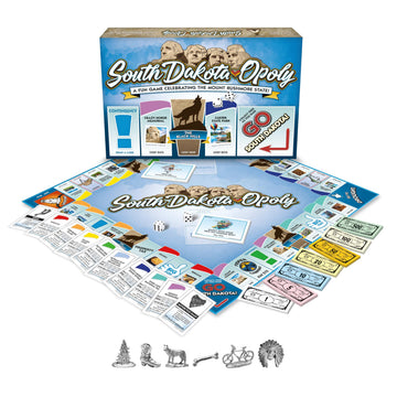 Late for the Sky South Dakota-Opoly Board Game | Mount Rushmore State Family Strategy Game | 2-6 Players Ages 8+ | Tokens & Fast Play
