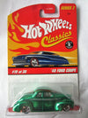 Hot Wheels Classics Series 2 # 19 of 30 Green Spectraflame '40 Ford Coupe on White Wall Tires