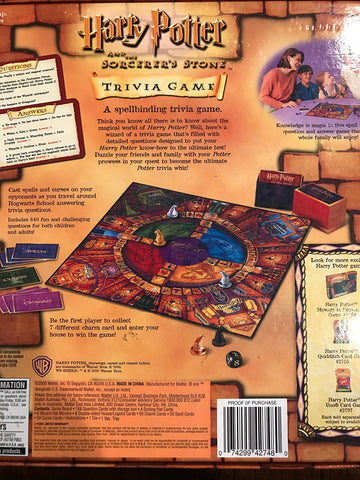 Harry Potter Sorcerers Stone Trivia Game