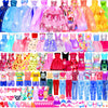 195 Pcs Doll Clothes and Accessories Kit, Include Princess Gowns, Fashion Skirt, Slip Dresses, Tops, Pants, Bikini Swimsuits, Shoes, Crowns