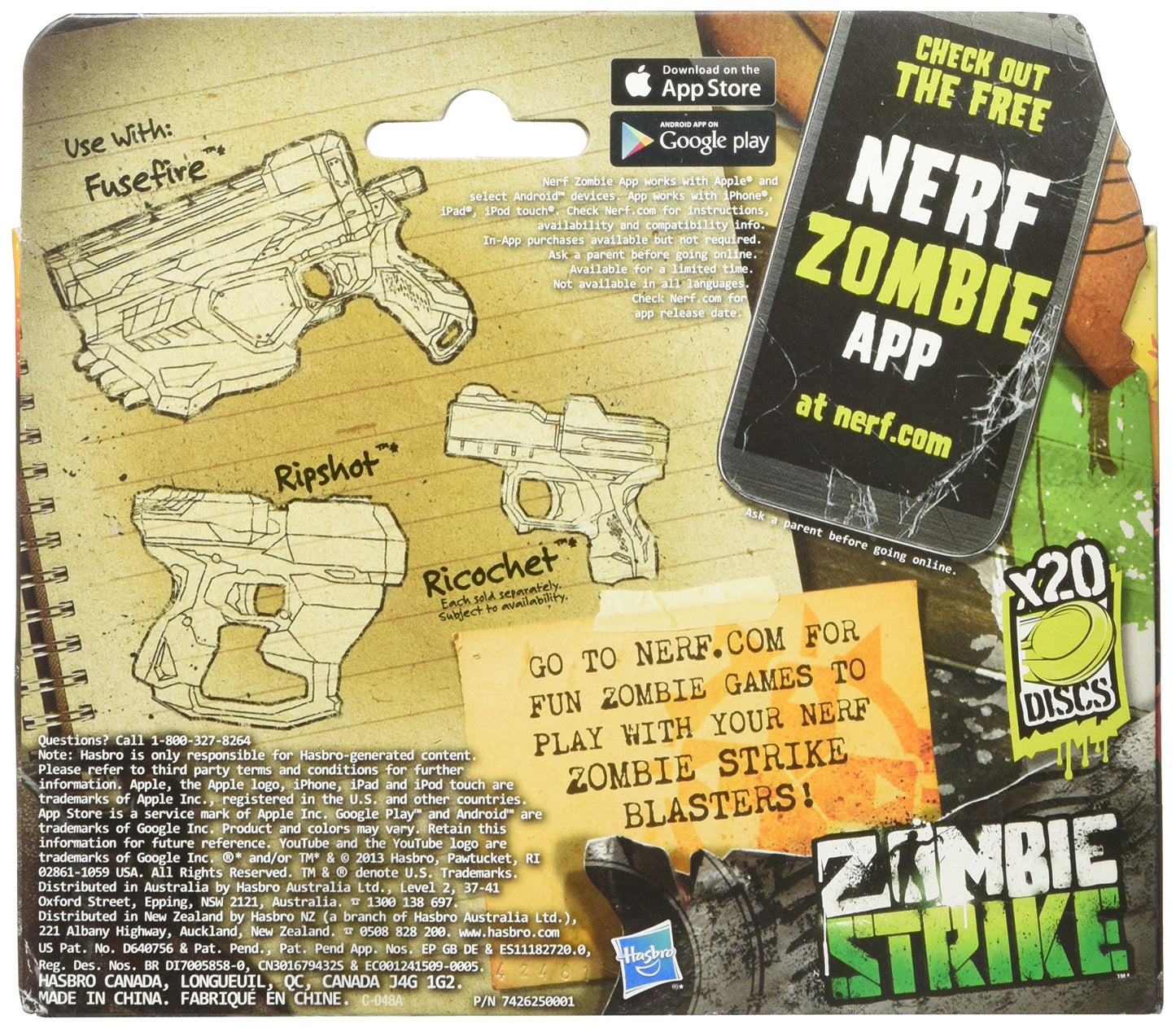 Nerf Zombie Discs (20-Pack)