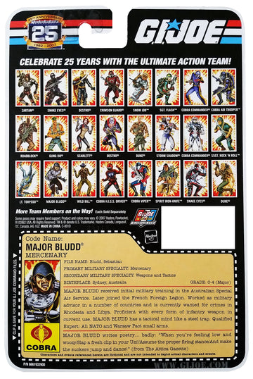G.I. Joe 25th Anniversary: Major Bludd (Mercenary) 3.75 Inch Action Figure