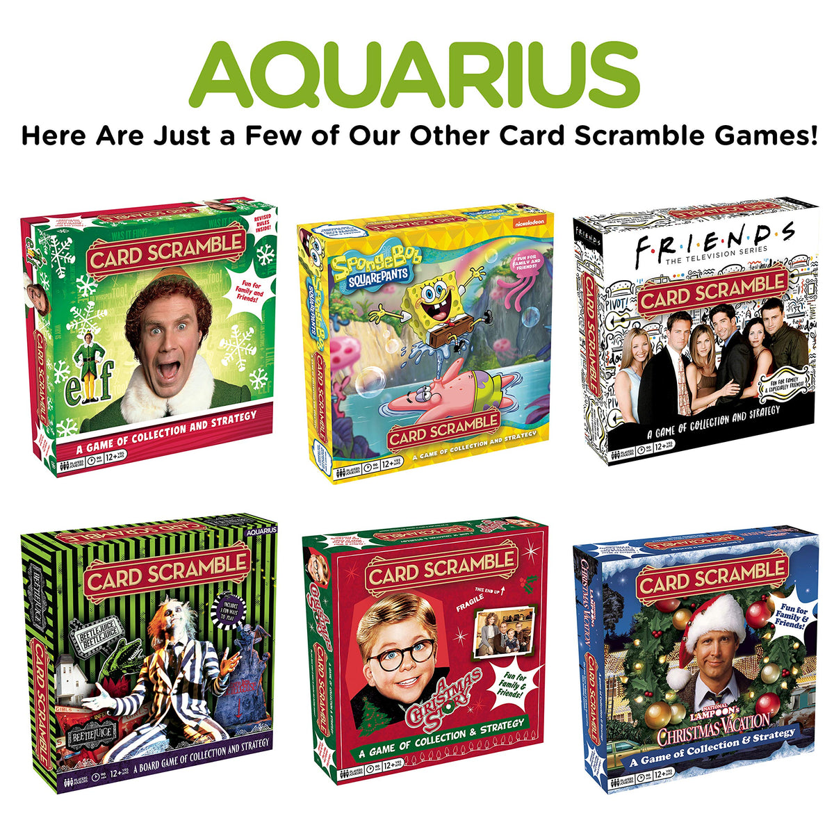 AQUARIUS Beetlejuice Card Scramble, Multicolor