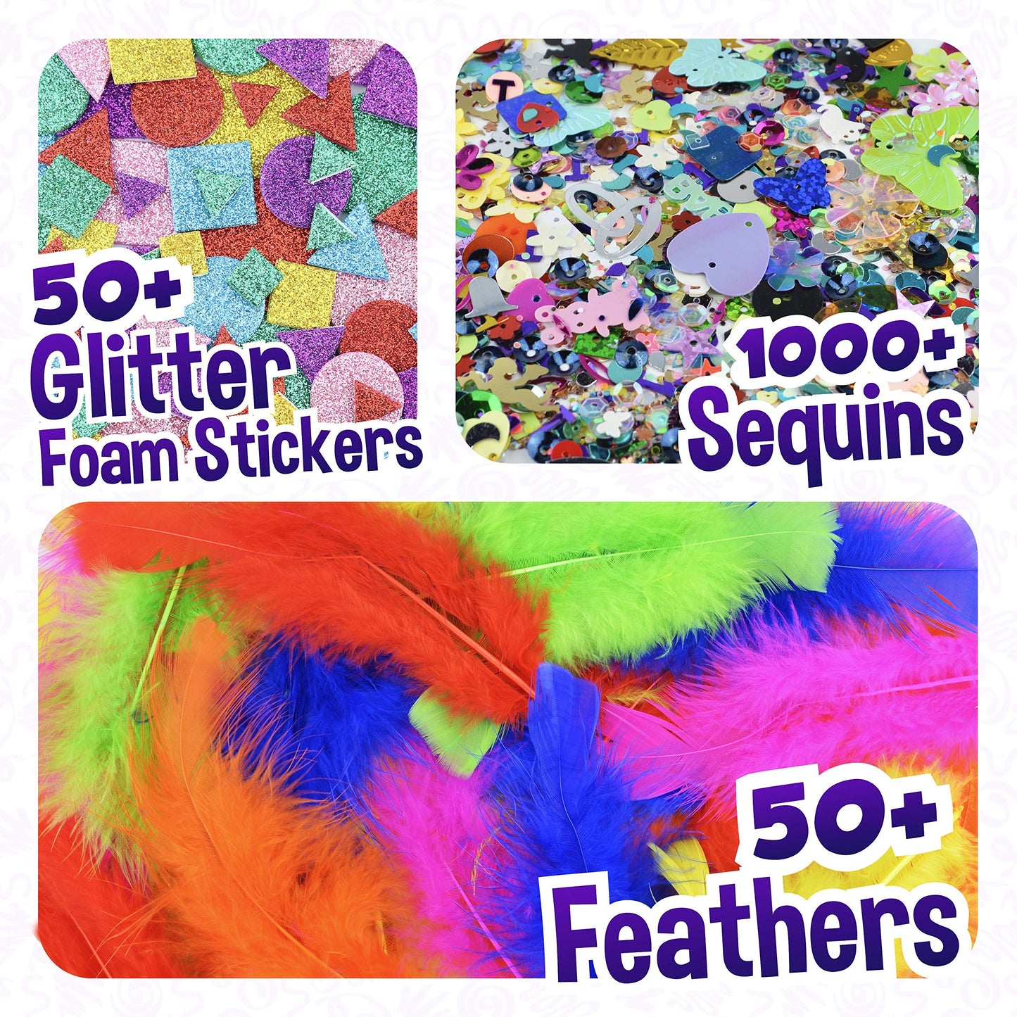 Arts and Crafts Supplies Kit for Kids - Boys and Girls Age 4 5 6 7 8 Years Old - Toddler Art Set Activity Materials - Great for Preschool