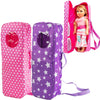 Doll Storage Carrying Case Value 2 Pack - for Any 18" Doll - Organizer Storage Traveling Accessories Compatible with American Girl- Clear Window