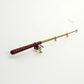 SXFSE Dollhouse Decoration Accessories, 1:12 Dollhouse Miniature Scene Model Fishing Rod Pretend Play Toy (Red, 6.1 inch)