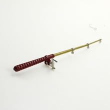 SXFSE Dollhouse Decoration Accessories, 1:12 Dollhouse Miniature Scene Model Fishing Rod Pretend Play Toy (Red, 6.1 inch)