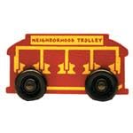 Holgate Toys Mister Roger's Wooden Track Trolley | Durable Magnetic Connection for Train Sets & Floor Play Mats | Promotes Kindness, Community Values