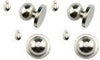 Melody Jane Dollhouse Satin Nickel Door Knobs with Key Holes Miniature 1:12