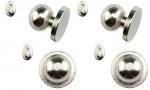 Melody Jane Dollhouse Satin Nickel Door Knobs with Key Holes Miniature 1:12