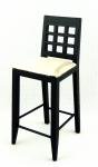 Melody Jane Dolls Houses Black Bar Stool High Chair Miniature Kitchen Pub Furniture 1:12