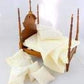 Dollhouse Miniature 1:12 Scale Walnut 4-Poster Bed #T6381