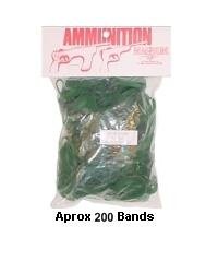 Rubberband Shooter Ammo - Pistol Ammo-Green (size 30, 4-oz. bag)