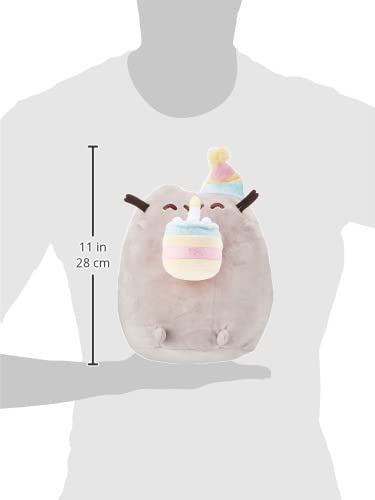 GUND Pusheen Birthday Cake Snackable 9.5-Inch Plush Toy for Ages 8+