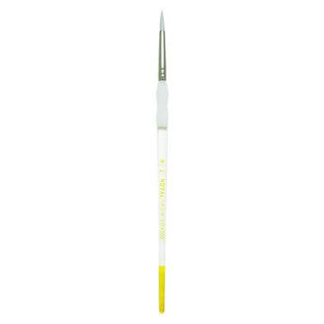 Soft-Grip White Taklon Round Brush-Size 4