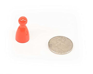 Plastic Pawns: Set of 36 Red Color Board Game Playing Pieces