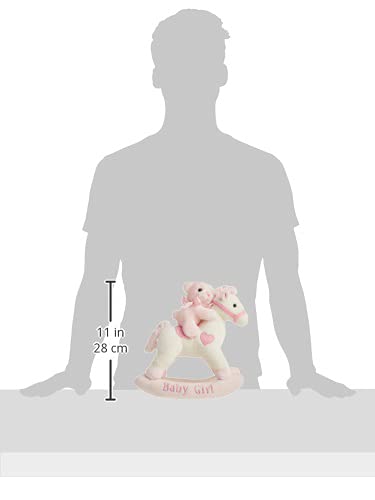 Aurora® Melodious Musicals! Baby Girl Rocking Horse™ Baby Stuffed Animal - Musical Entertainment - Engaging Play - Pink 11 Inches