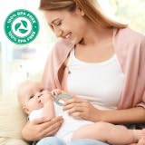 Baby Teething Toys, Silicone Baby Teether Chew Toys Freezer Safe BPA Free, Soothe Babies Gums - Rose Quartz/Lite Green