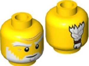 LEGO Ninjago: Sensei Wu Minifigure with Battle Staff, Tan Robes and Braided Ponytail