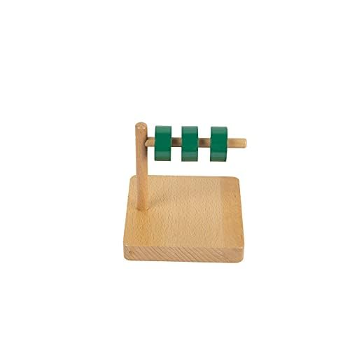 Adena Montessori Discs on Horizontal Dowel Montessori Toys for 12-18 Months Baby