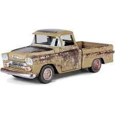 Motormax 1958 Apache Fleetside Pickup Brown (Rusted) Weathered Treasures Series 1/24 Diecast Model Car 79072BRN