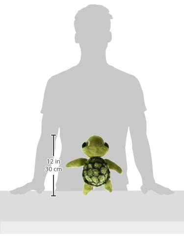 Aurora® Enchanting Dreamy Eyes™ Slide Sea Turtle Stuffed Animal - Captivating Gaze - Aesthetic Appeal - Green 11 Inches
