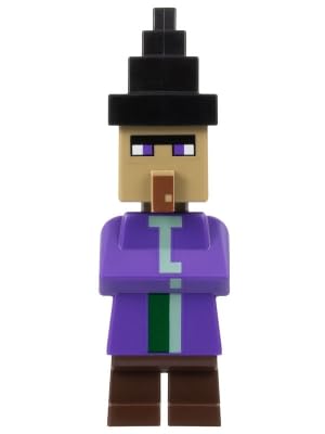 LEGO Minecraft Mini Set: Witch Minifigure with Black Cat and Potion