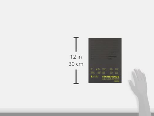 Stonehenge Aqua Black Medium Weight Pad, 140lb, Coldpress, 9 x 12 Inches, 15 Sheets for Wet and Dry Media