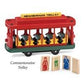 Holgate Toys Mister Roger's Wooden Track Trolley | Durable Magnetic Connection for Train Sets & Floor Play Mats | Promotes Kindness, Community Values