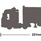 General Jim's Black Semi Truck Building Blocks Set - 231mm Highly Detailed Model - Realistic Black Cab, Gray and Yellow Trailer, Mirrors, Exhaust