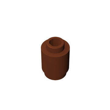 TTEHGB TOY Classic Brick Block Bulk, 1x1 Brown Round Brick, 100Piece Round Brick Compatible with Lego Parts and Pieces 3062(Colour: Brown)